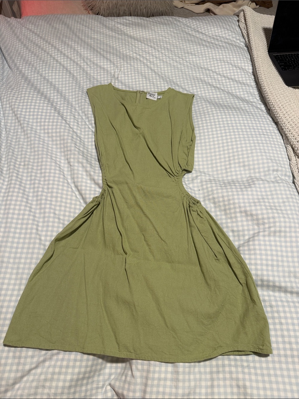 Princess Polly Olive Green Mini Dress with Side Cutouts